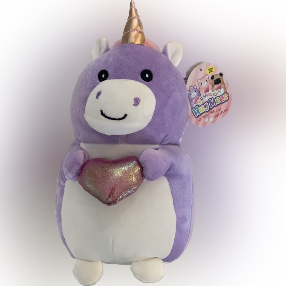 🦄 NEW NWT LIMITED EDITION Squishmallow Hug Mees Purple pink plush unicorn 9.5 “